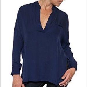 Vince long sleeve silk top